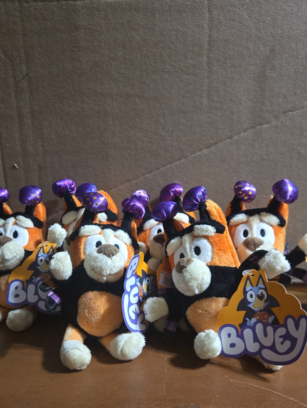 6 Dan Dee Bluey Bingo Spider Halloween Plush Clip Toys
